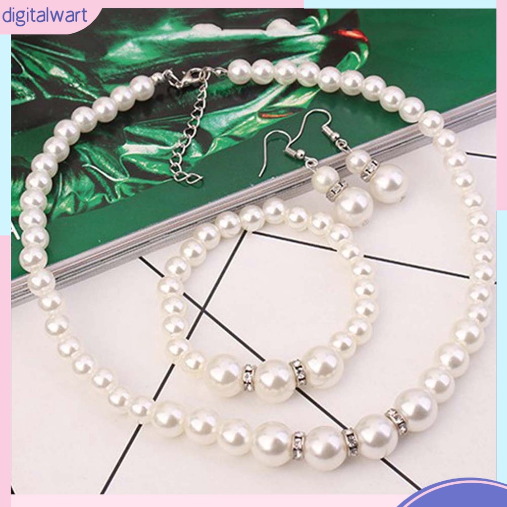 Set Trang Sức Đính Ngọc Trai Nhân Tạo Sang Trọng Cá Tính Dành Cho Nữ