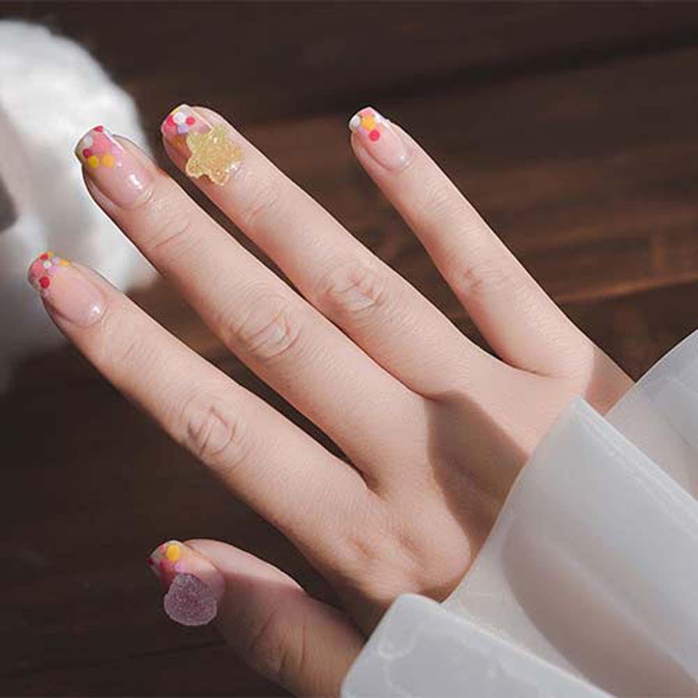 Nhãn Dán Móng Tay Tự Dính Họa Tiết Hoa Cúc / Chim Thời Trang