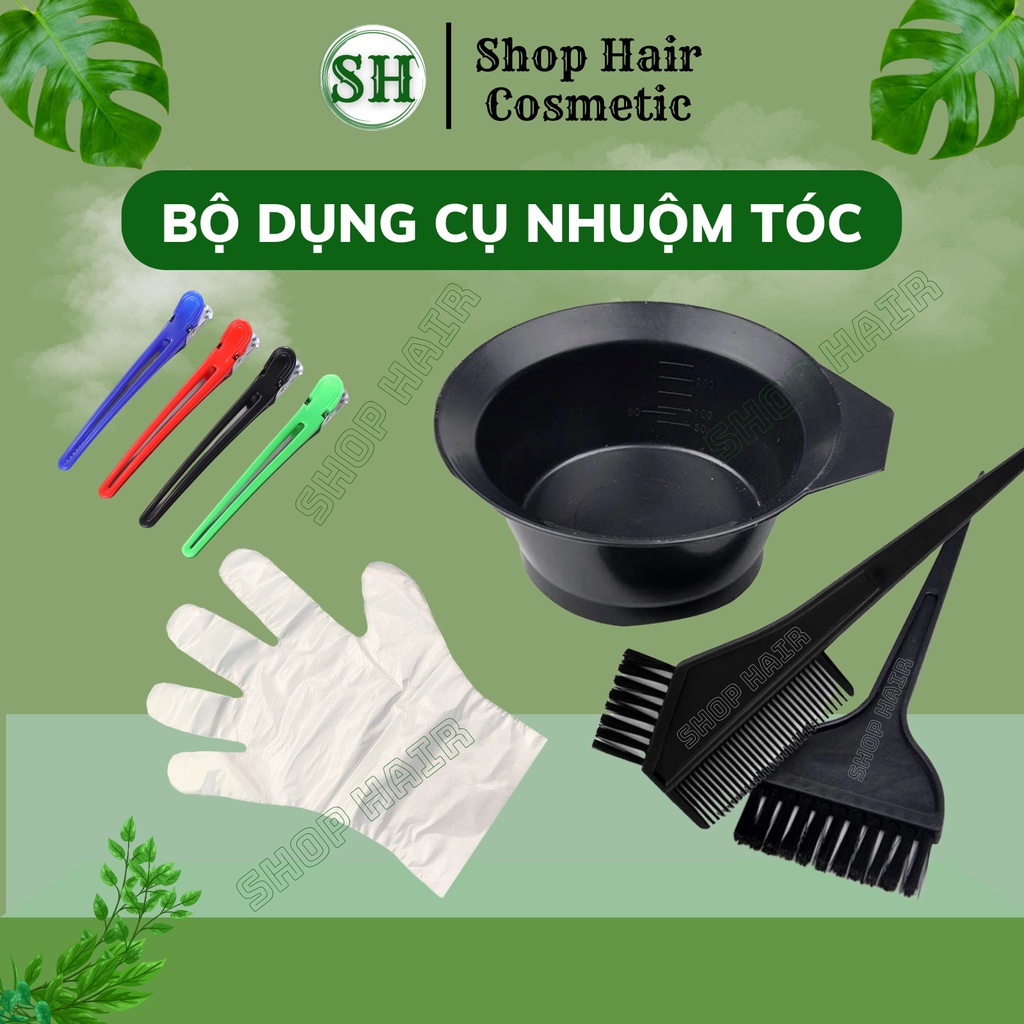 Dụng Cụ Nhuộm Tóc Cao Cấp - Lược nhuộm, Bát nhuộm, Gang tay, Mũ ủ tóc - Shop Hair