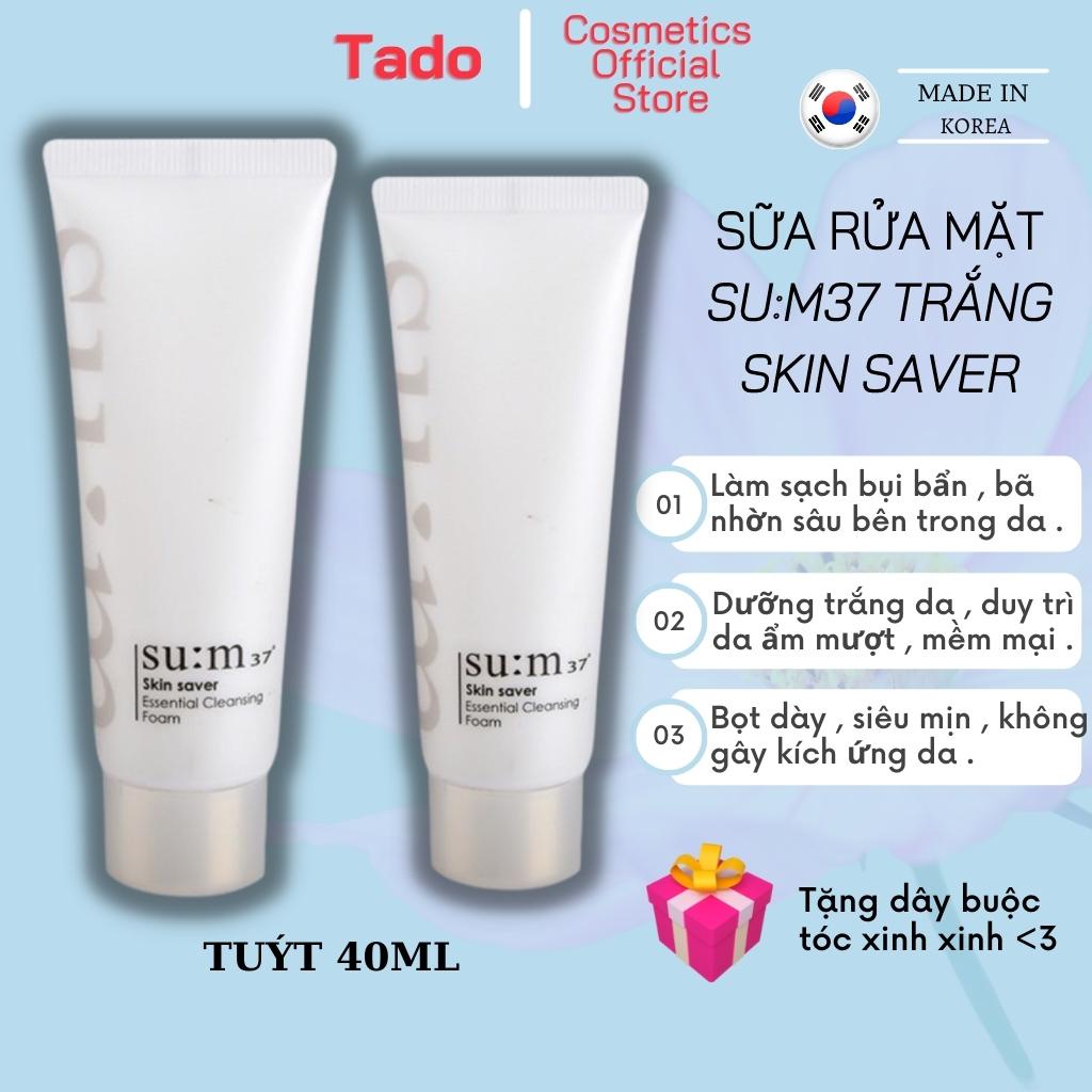 Sữa rửa mặt Sum 37 trắng , sữa rửa mặt trắng da sum Essential Cleansing Foam 40ML dịu nhẹ , dưỡng trắng , làm sạch sâu