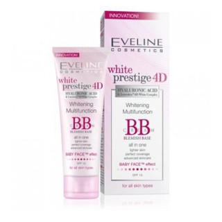 Kem lót dưỡng trắng Eveline Cosmetics White Prestige 4D Whitening Multifunction BB Cream Blemish Base 50ml
