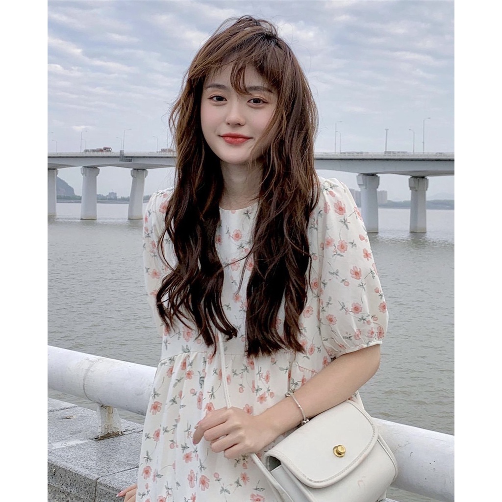 Đầm Hoa Nhí Vàng Hồng PEONYB Nữ [FREESHIP] 🌸 Váy midi dáng xòe dài bánh bèo tiểu thư mặc đi biển cá tính ulzzang 🌸 | BigBuy360 - bigbuy360.vn