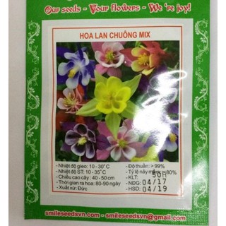 Hạt giống hoa Lan Chuông Mix nhiều màu (Aquilegia Origami)