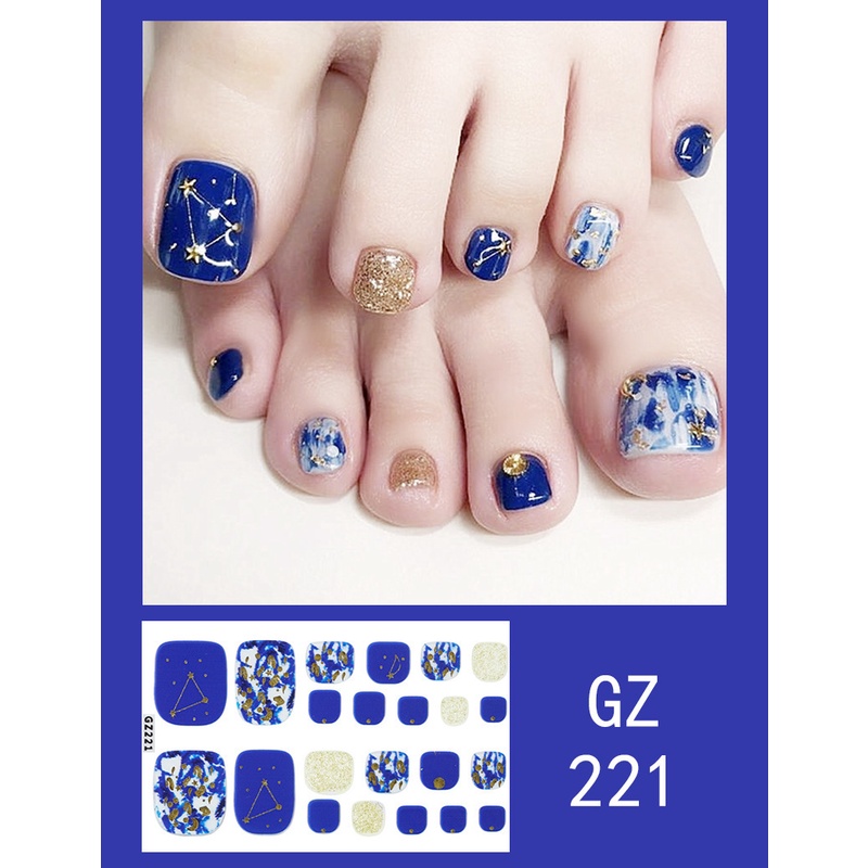 Bộ sticker dán móng tay chân trang trí 3D Jojo GZ218-GZ233