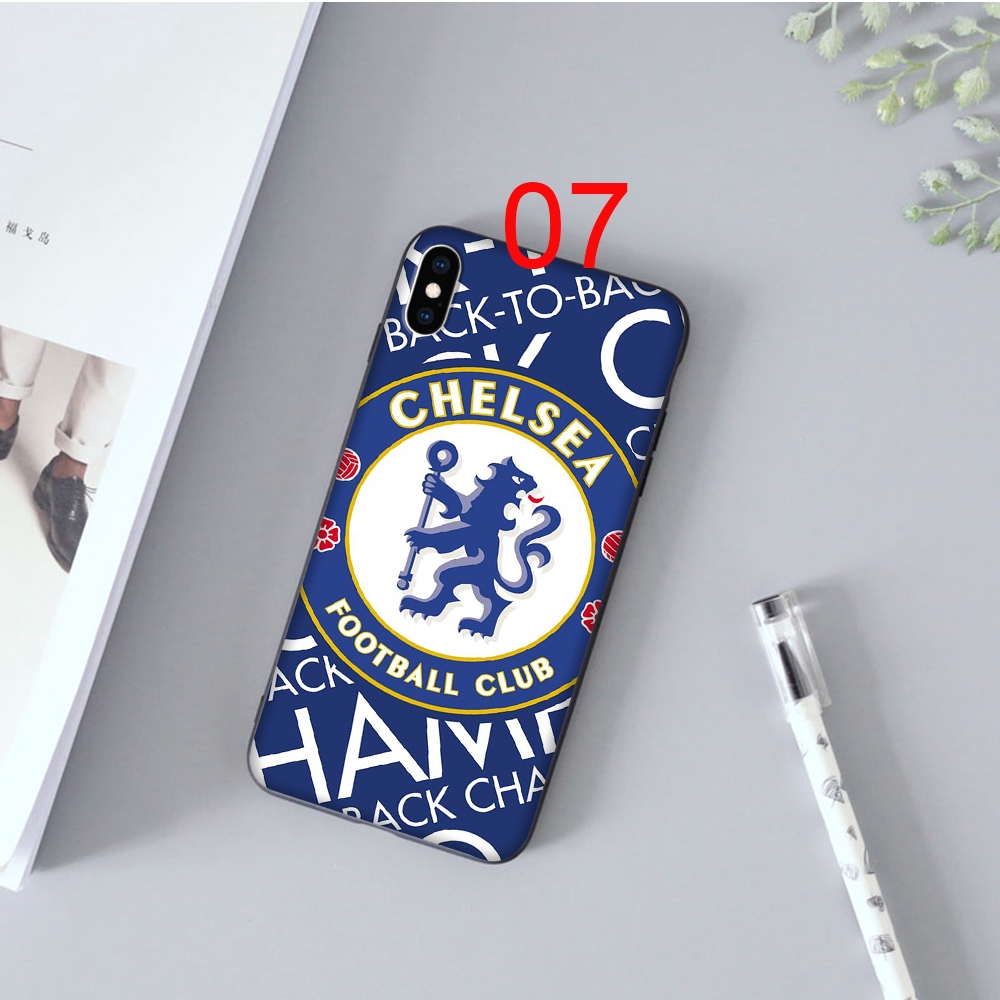 Ốp điện thoại mềm in logo Chelsea cho iPhone 5 5s 6 6s Plus 7 8 SE