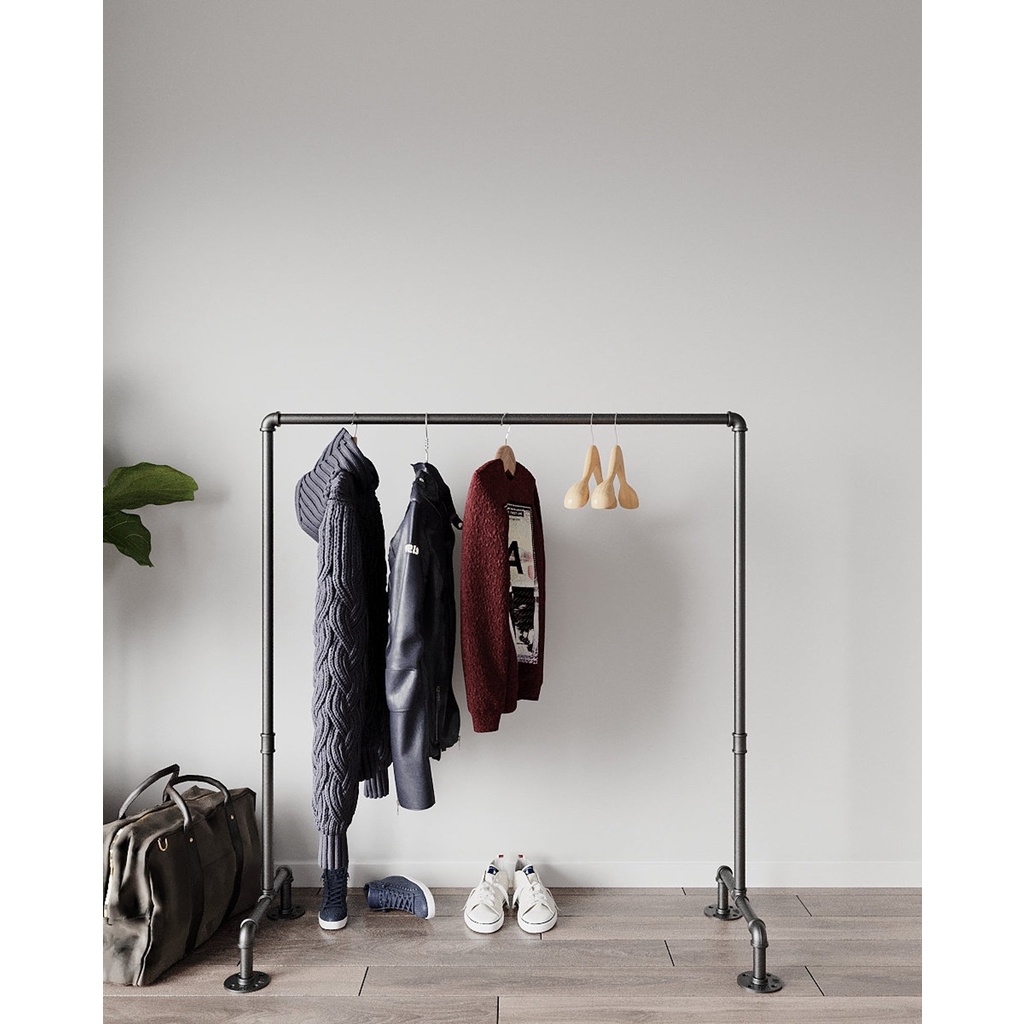 Giá treo quần áo phong cách vintage bằng ống nước sắt lắp ráp đẹp, độc, lạ TRENDDECOR.vn