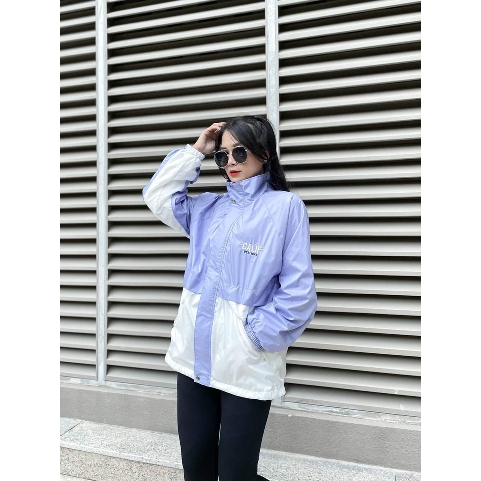 ÁO KHOÁC ÁO GIÓ WHO.AU VNXK XANH TÍM PHỐI TRẮNG - HÀNG CHUẨN VNXK