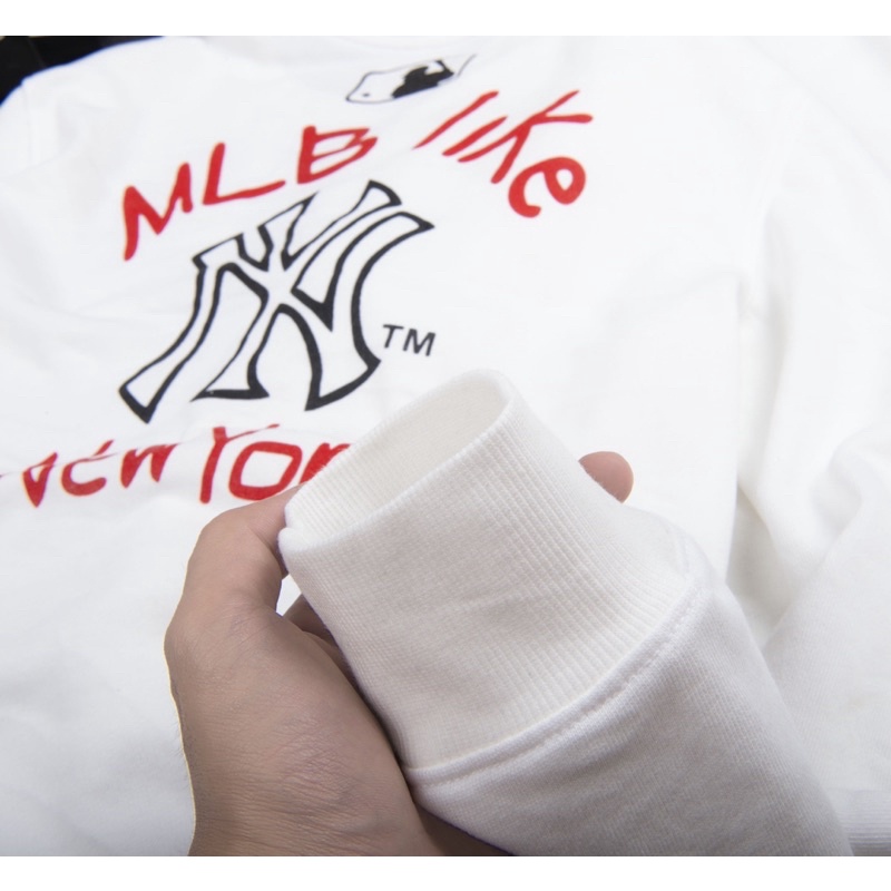 Áo Nỉ Da Cá Sweater In Logo NY MLB 2021