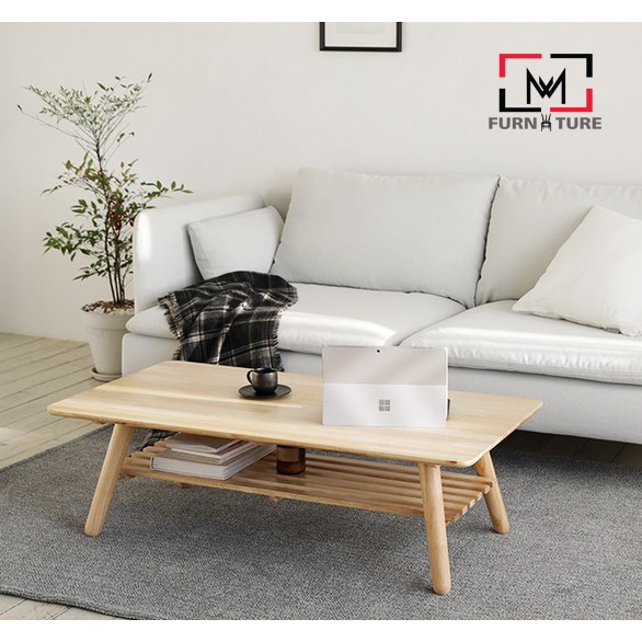 Bàn trà MW FURNITURE gỗ cao su xuất khẩu hàn quốc A TABLE - Nội thất phòng khách