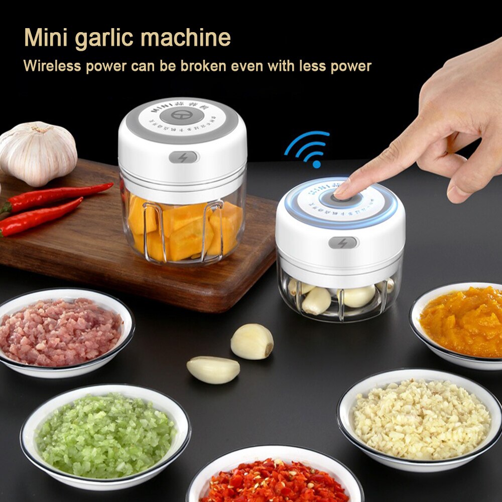 Máy Xay Tỏi / Nghiền Thịt / Rau Củ Mini Không Dây Kết Nối USB