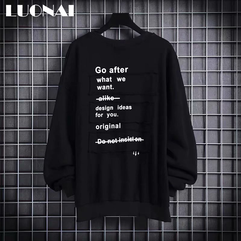 Áo Sweater Cổ Tròn Tay Dài Dáng Rộng Rách Phong Cách Hip Hop Mới Cho Nam Giới 2021 | BigBuy360 - bigbuy360.vn