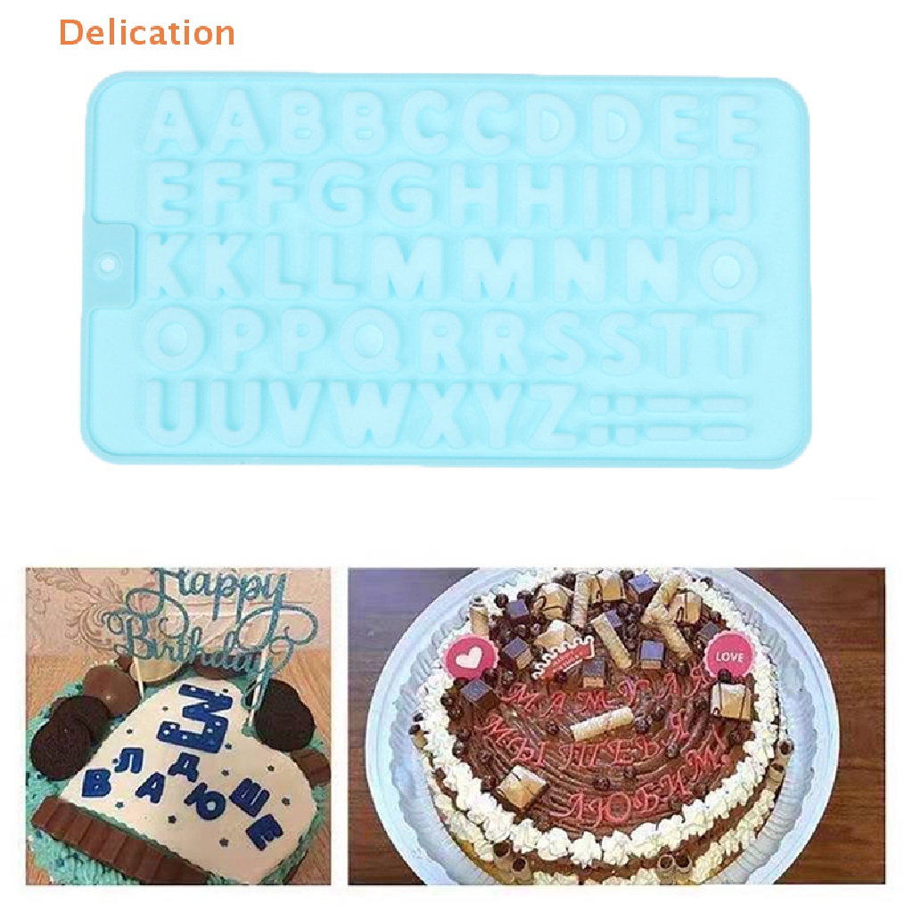 Khuôn Silicone Tạo Hình Làm Bánh Kẹo Hình 26 Chữ Cái Và Số 3D DIY