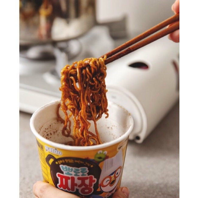 MÌ LY EM BÉ PORORO VỊ TƯƠNG ĐEN HÀN QUỐC 1 LY