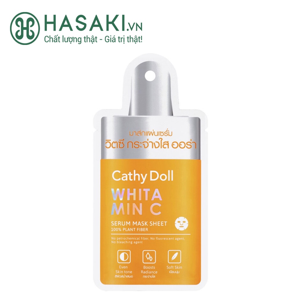 Mặt Nạ Cathy Doll Vitamin C Dưỡng Sáng, Mờ Thâm 20g