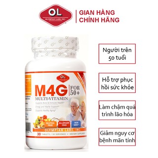 Olympian Labs M4G Multi-Vitamin For 50+ hộp 30 viên - Tăng cường sức khỏe cho người trên 50 tuổi