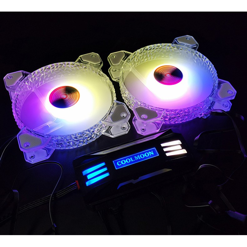 HUB Coolmoon 3 in 1 Điều Khiển PWM &amp; LED ARGB Điều Chỉnh FAN và Đồng Bộ LED, 8xPWM &amp; 10x ARGB
