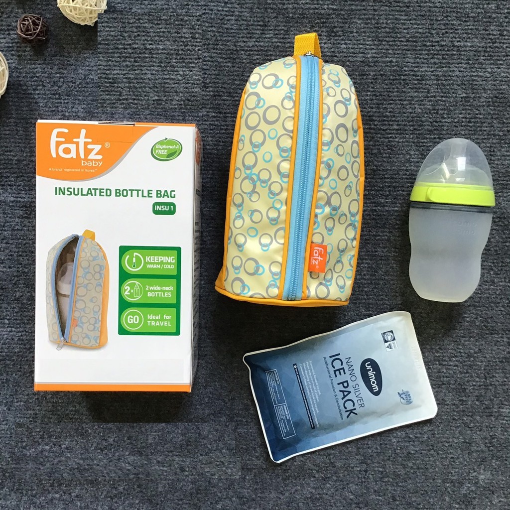 Túi ủ giữ nhiệt bình sữa fatzbaby bình đơn, bình đôi