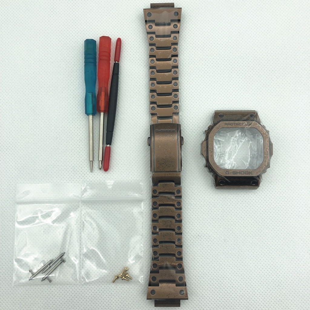 Dây đeo và ốp thay thế bằng thép không gỉ thời trang cho Casio DW-5600 GW-M5610 GW-M5600 GW-5000 DW-5025 (có bán lẻ)