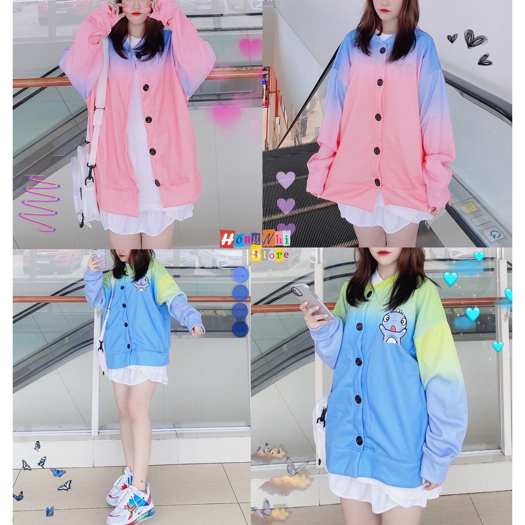 Áo Khoác Cardigan Loang Màu Dáng Rộng Unisex - Cardigan 3D From Rộng Nam Nữ Mặc Được -MM