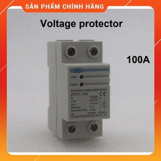 Bảo vệ chống quá áp, mất pha, bảo vệ điện áp, đứt trung tính 1 pha 100a tomzn