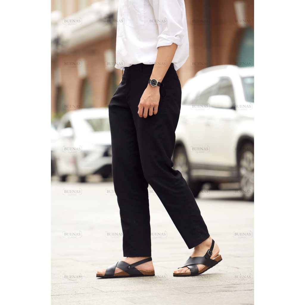 Sandal đế trấu nam nữ unisex sandal birken xỏ ngón Buenas - BU03 có quai