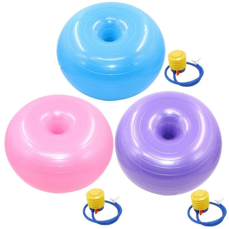 Bóng tập Yoga trơn hình Donut 50cm( kèm bơm) chính hãng POPO YGB29 Dùng Để Tập Yoga Và Các Bài Tập Thể Thao