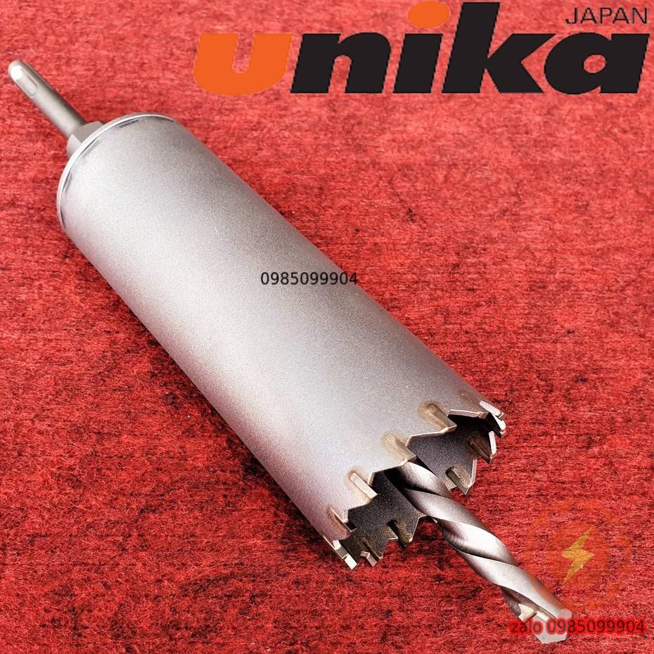 Mũi khoan rút lõi chuyên Tường Gạch UNIKA đuôi gài SDS Phi 25 29 32 35 38 40 45 50 55 60 65 mm - Không khoan Bê Tông