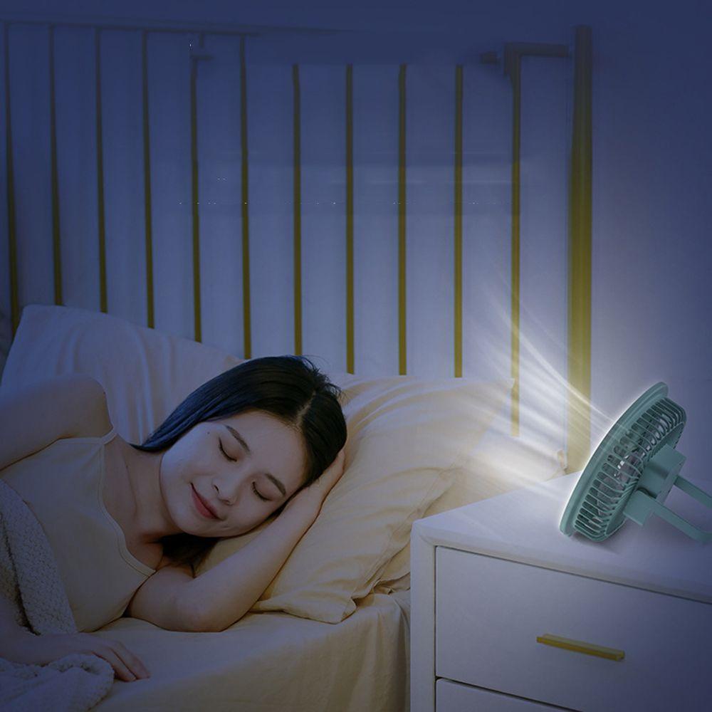 Quạt Để Bàn Tích Hợp Đèn Nhỏ Gọn Tiện Lợi Dành Cho Trẻ Em Và Người Lớn