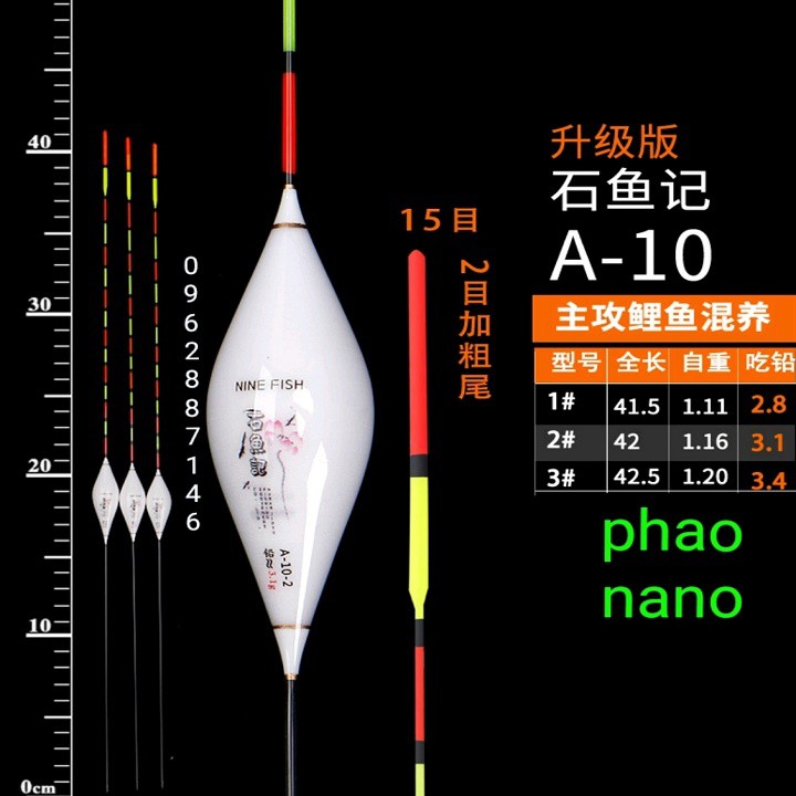 phao câu cá phao câu đài nano có thông số