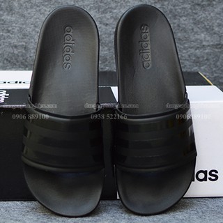 Dép Adidas Cloudfoam Sample màu đen sọc đen
