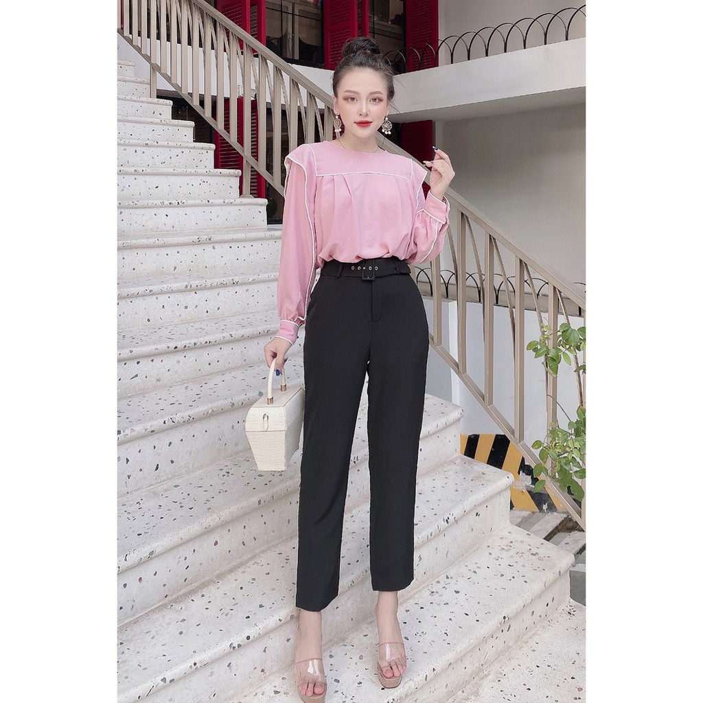Áo sơ mi dài tay phối viền - 20Again