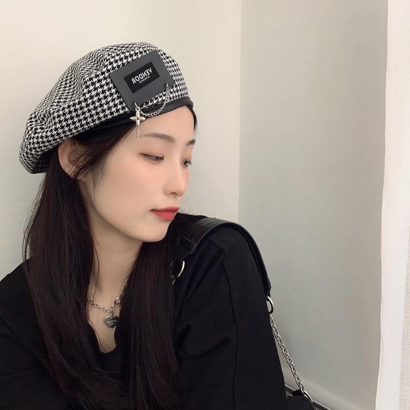 Mũ beret thời trang Nhật Bản retro