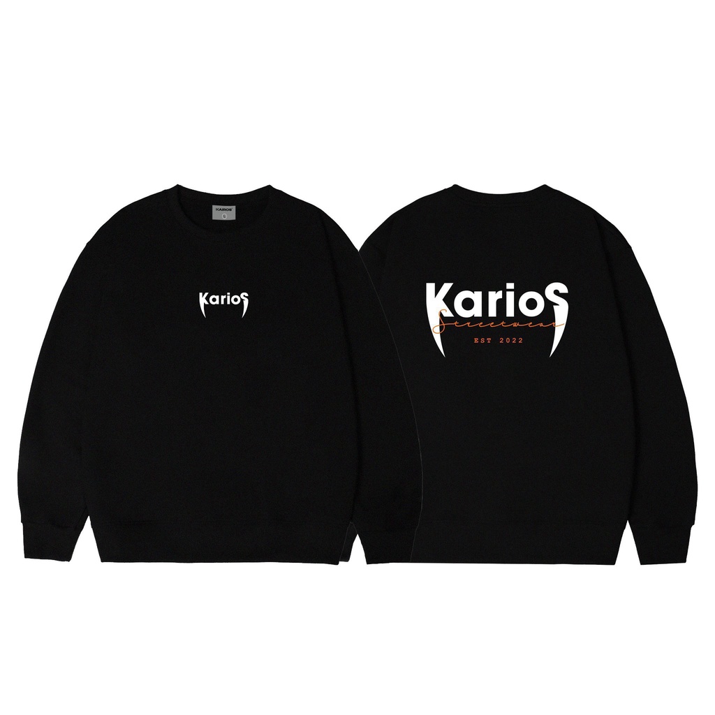 Áo Sweater Oversize Kairos The Fang, Áo nỉ dài tay Unisex Kairos