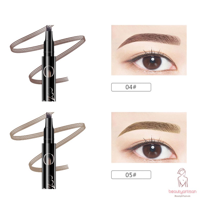 Chì kẻ chân mày dạng lỏng chống nước thiết kế đầu chì phân thành 4 nhánh độc đáo | BigBuy360 - bigbuy360.vn