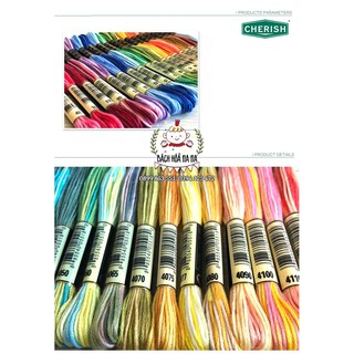 Tép lẻ Chỉ loang Airo đầy đủ 54 màu - Chỉ thêu Airo Cotton Variations - Thêu Tay / Trang Trí Handmade Bách hóa Na Na