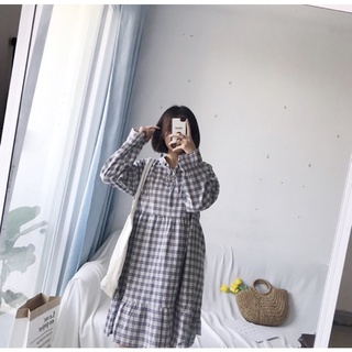 Váy Babydoll Sọc Caro FreeSize