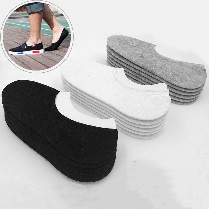 combo15 đôi tất(vớ)lười nam nữ chống hôi chân, có đệm cao su chống trượt gót loại mỏng dai giao màu ngẫu nhiên(nhiều màu