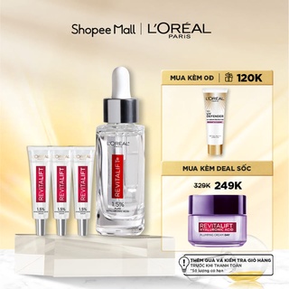 Bộ Serum siêu cấp ẩm Hyaluonic Acid 1.5%  3 Serum Mini L’Oreal Paris Hyaluonic Acid