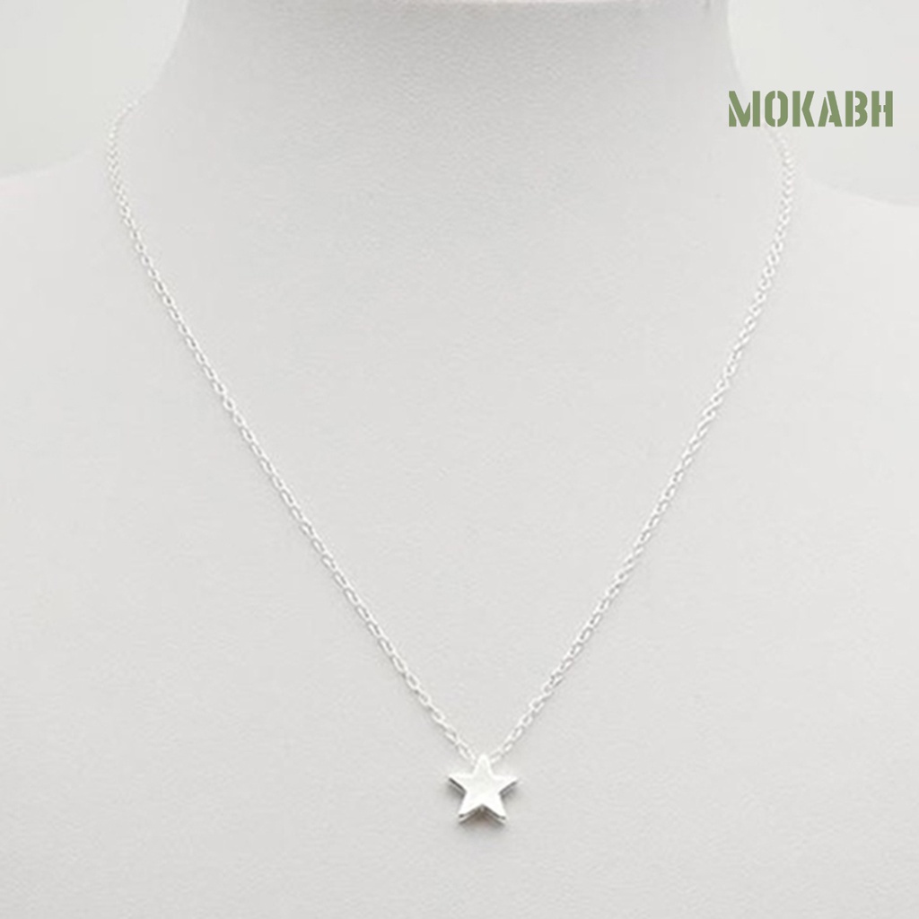 Vòng cổ Hình Ngôi Sao Năm Cánh Đơn Giản Chống Rỉ Sét Cho Nữ