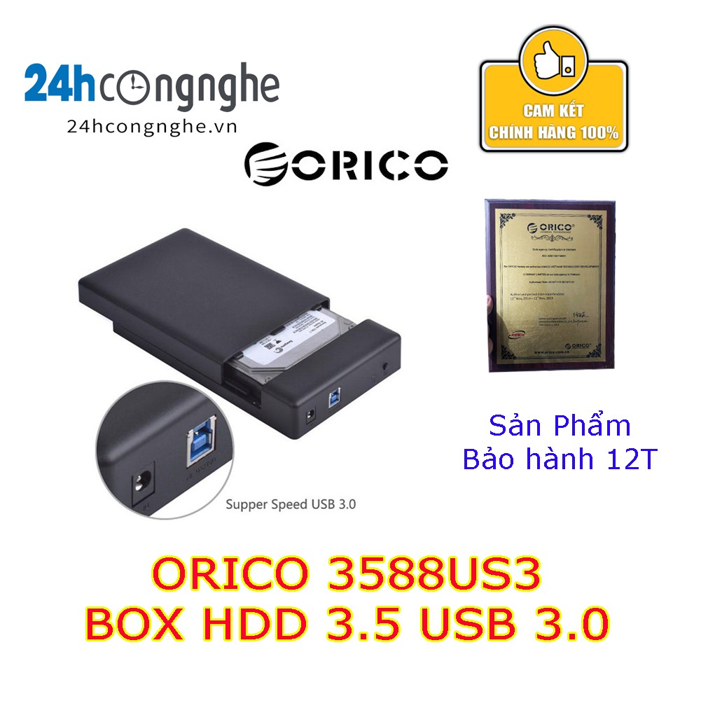 Hộp ổ cứng 3.5 / 2.5'' USB 3.0 ORICO 3588US3