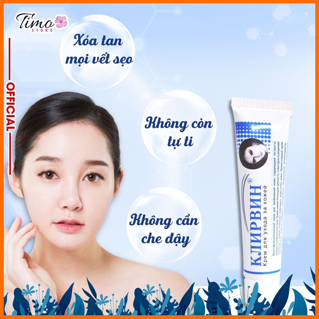 Kem mờ sẹo lồi lõm, thâm sẹo Klirvin 25ML giúp mờ sẹo trong 2 tháng hàng Nga chính phẩm | TM015