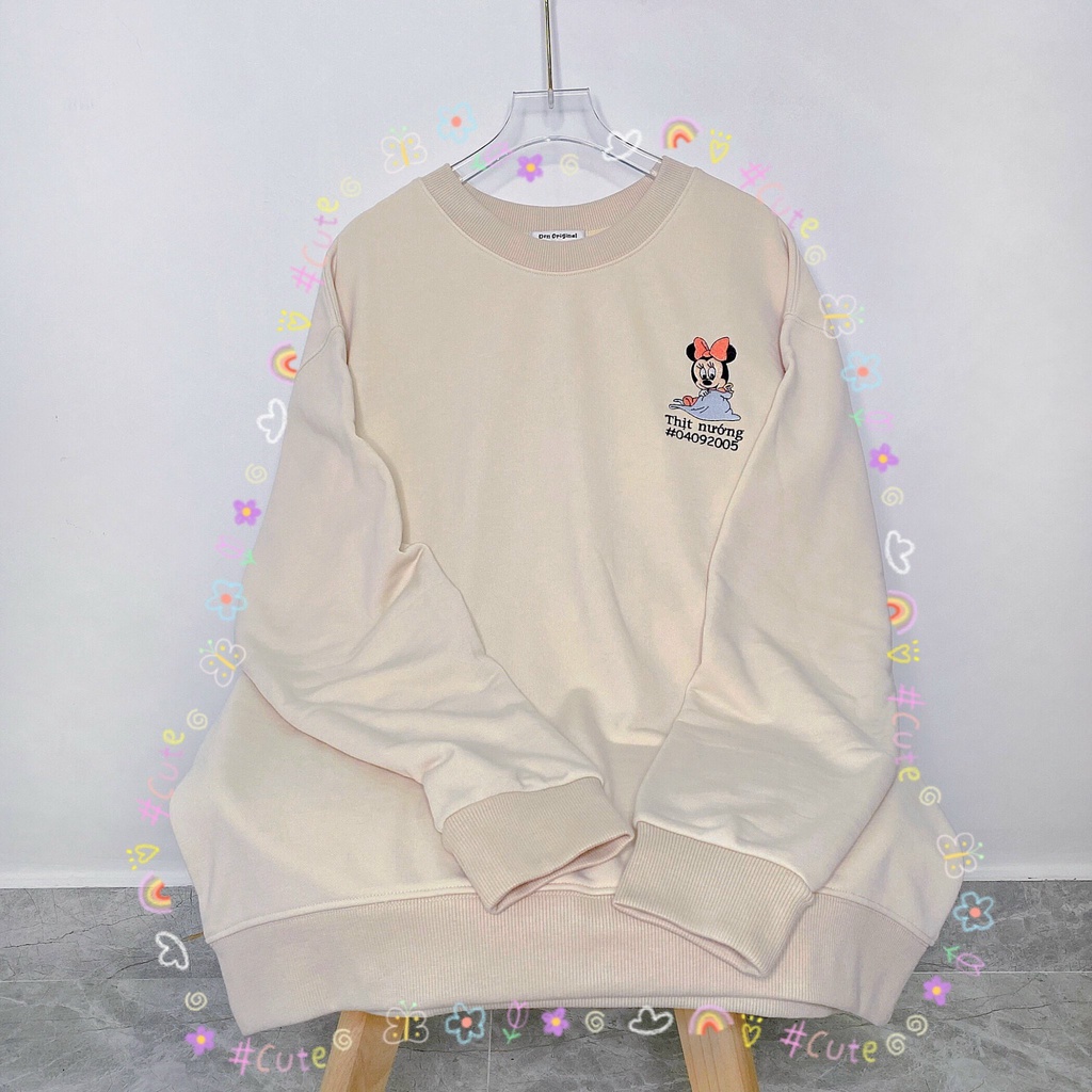  Áo Sweater Thêu Theo Yêu Cầu Nỉ Chân Cua 100% Cotton không xù Nam Nữ | BigBuy360 - bigbuy360.vn