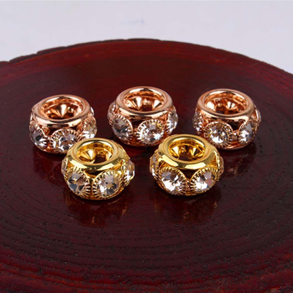 JARRED Túi Hạt Cườm Kim Loại Lỗ Lớn 12mm Dùng Làm Trang Sức Thủ Công DIY