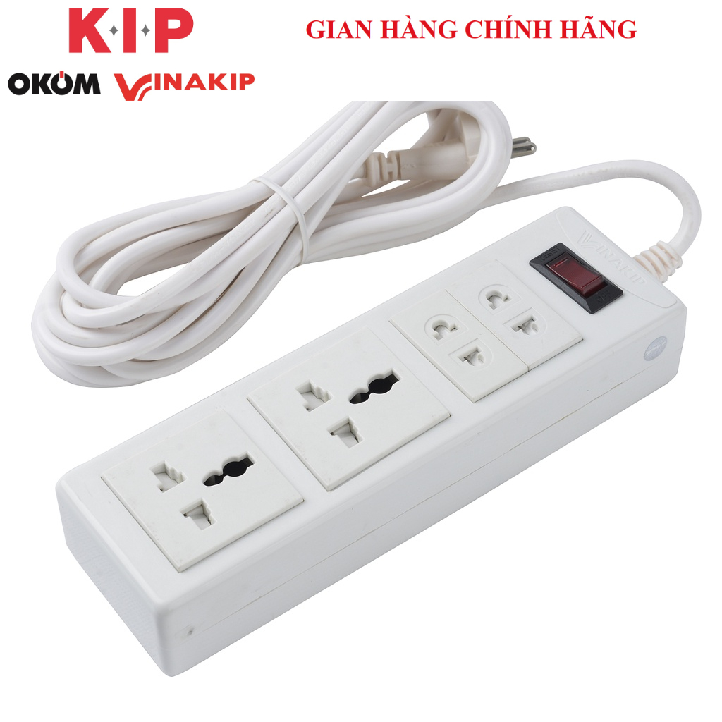 Ổ CẮM 5 NGẢ LIỀN DÂY CÓ CÔNG TẮC RESET TÍCH HỢP AN TOÀN CHO TRẺ EM 3M-5M