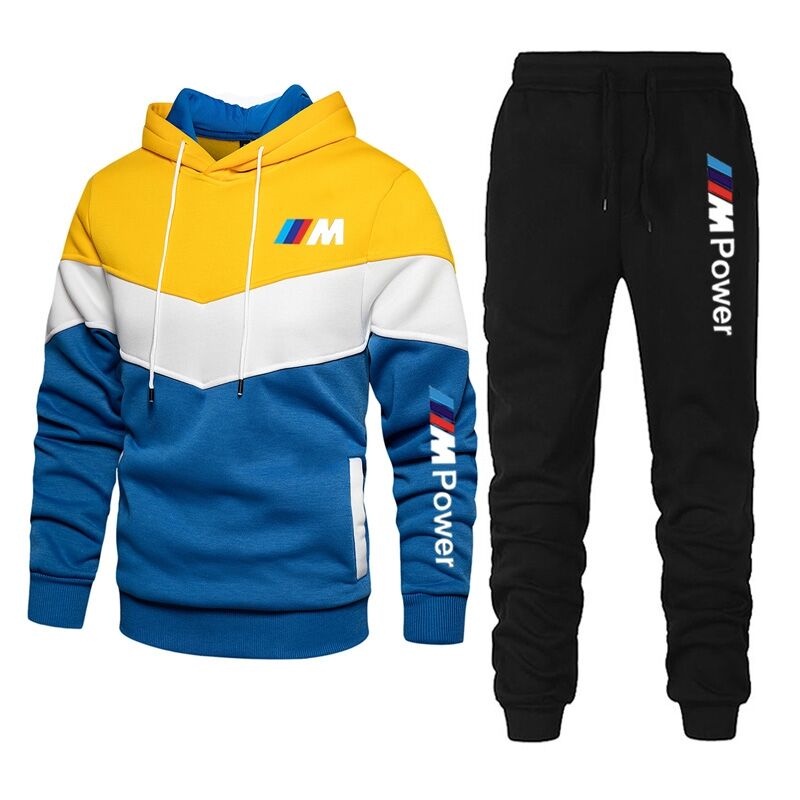BMW Set Đồ Thể Thao Áo Hoodie Kèm Quần Dài Thoáng Khí Thời Trang Cho Nam
