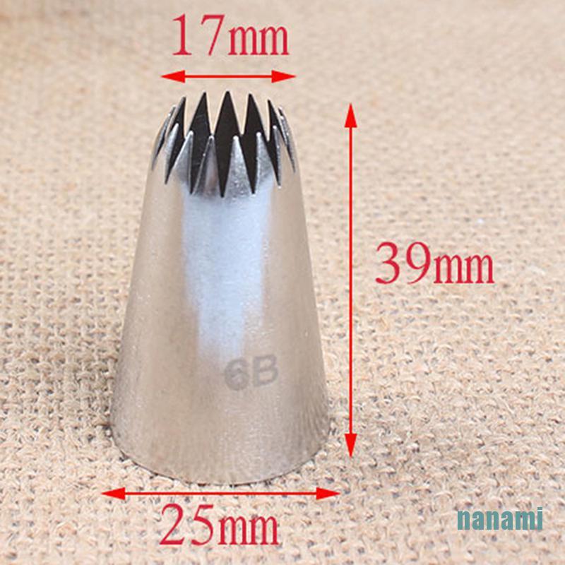 [nanami]6B Stainless Steel Icing Nozzle Decor Tip Cake Baking Pastry Decor