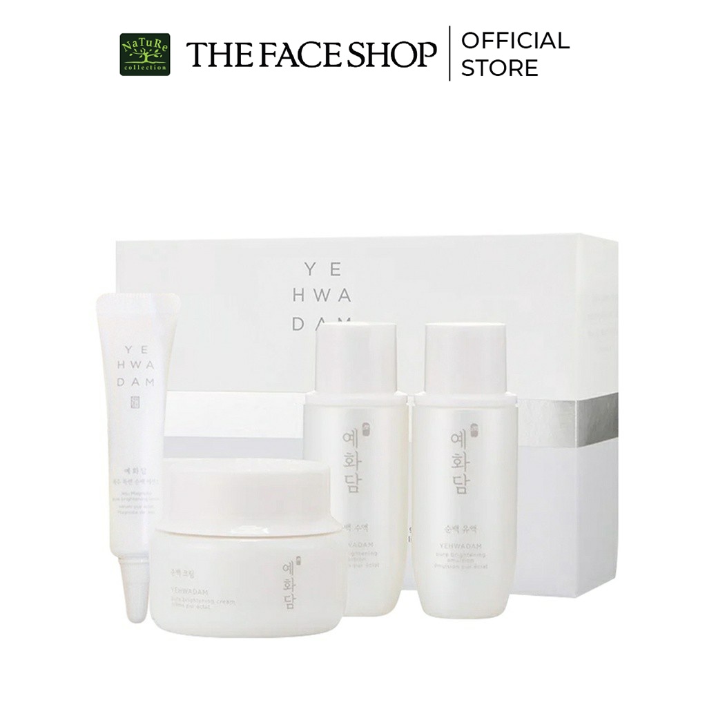 [Hàng tặng]Bộ Sản Phẩm Dưỡng Sáng Da Thefaceshop Yehwadam Jeju Magnolia Pure Brightening Travel Kit (4Pcs)