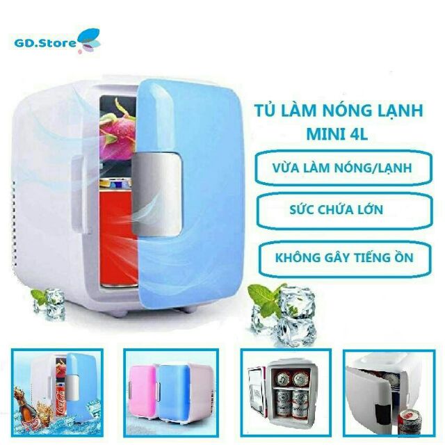 TỦ LẠNH MINI 4 LÍT DÙNG CHO ÔTÔ VÀ GIA ĐÌNH