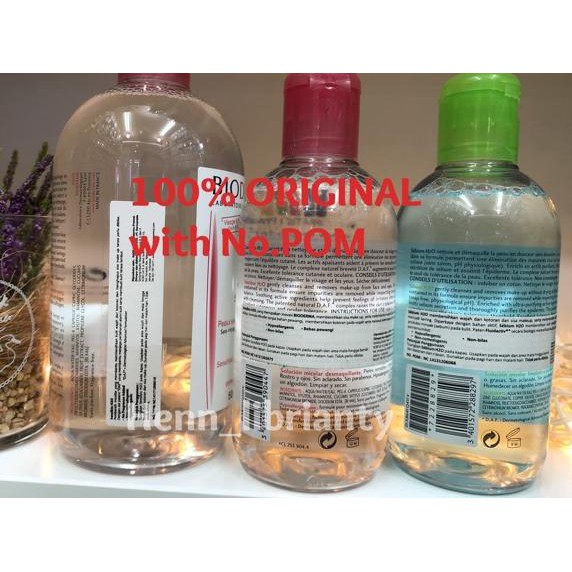 Bioderma (Hàng Mới Về) Sữa Rửa Mặt Sensibio / Sebium / Hydrabio H2O 250 ml & 500 ml 100% Chính Hãng