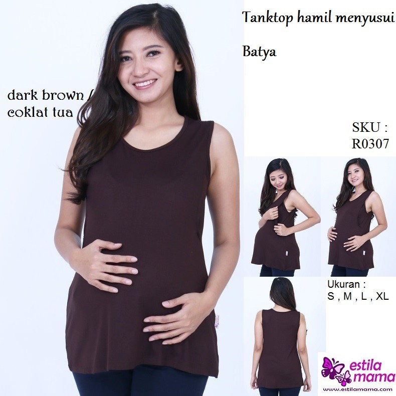 Áo Thun Bầu In Chữ "Estila Mama" Màu Trắng / Đen / Moka / Chocolate / Marun / Gray / Blue / S / M / L / Xl